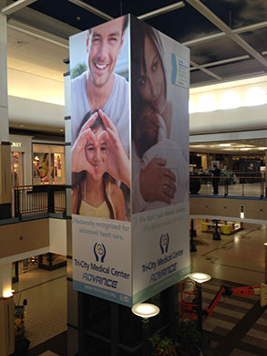 Printed elevator door wrap